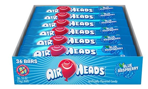 Halloween Airheads Bars, Blue Raspberry, 0.55 Ounce (Pack of 36) – Only $5.64!