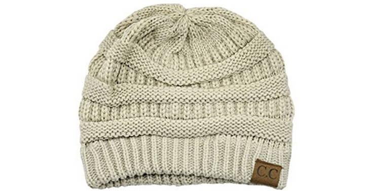 Chunky Soft Stretch Cable Knit CC Beanies – Prices start at $8.49!