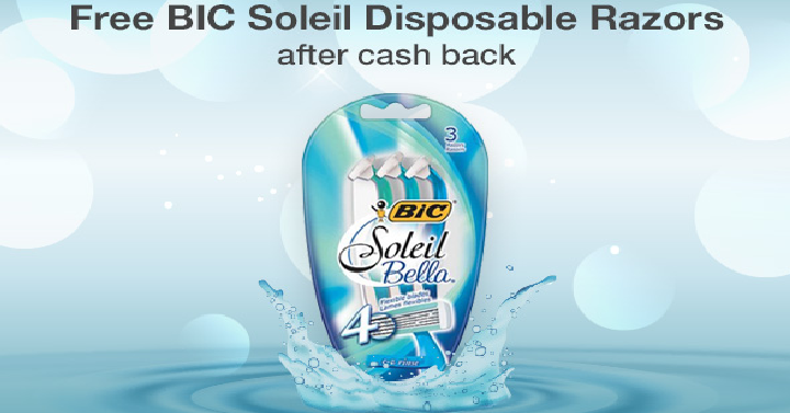 Get FREE BIC Soleil Razors With TopCashback! Last day!