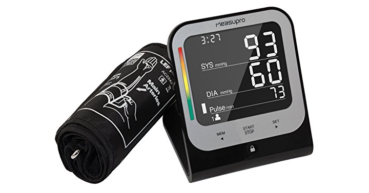 MeasuPro Digital Upper Arm Blood Pressure Monitor with Cuff – Just $23.99!