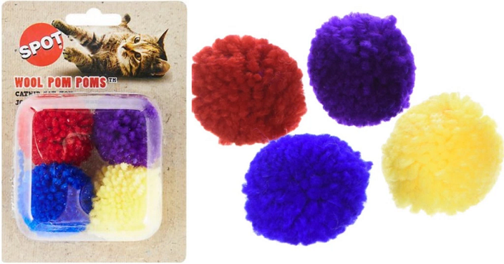Amazon: Ethical Wool Pom Poms with Catnip Cat Toy 4 Pack Only $4.75!