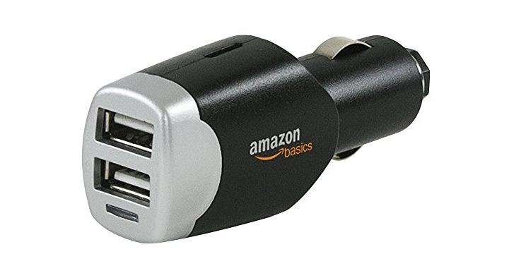 AmazonBasics 4.0 Amp Dual USB Car Charger – Just $7.49!