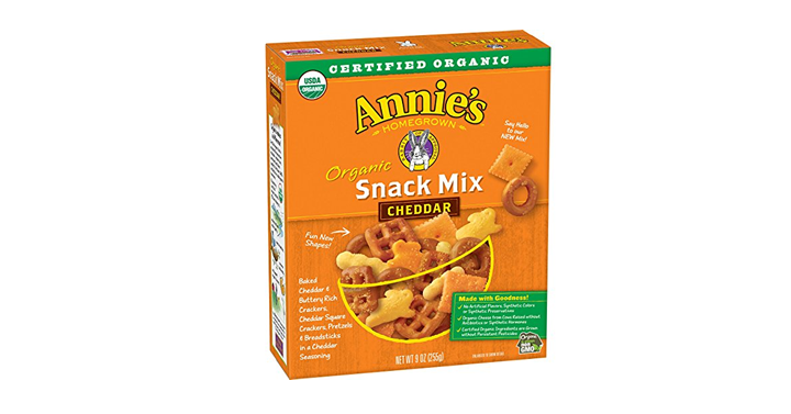 Annie’s Homegrown Organic Snack Mix Bunnies Cheddar, 9-Ounce – Pack of 4 – Just $14.97!