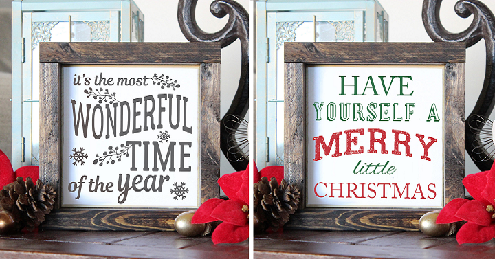 Jane: Christmas Wood Plaque Collection Only $7.99!