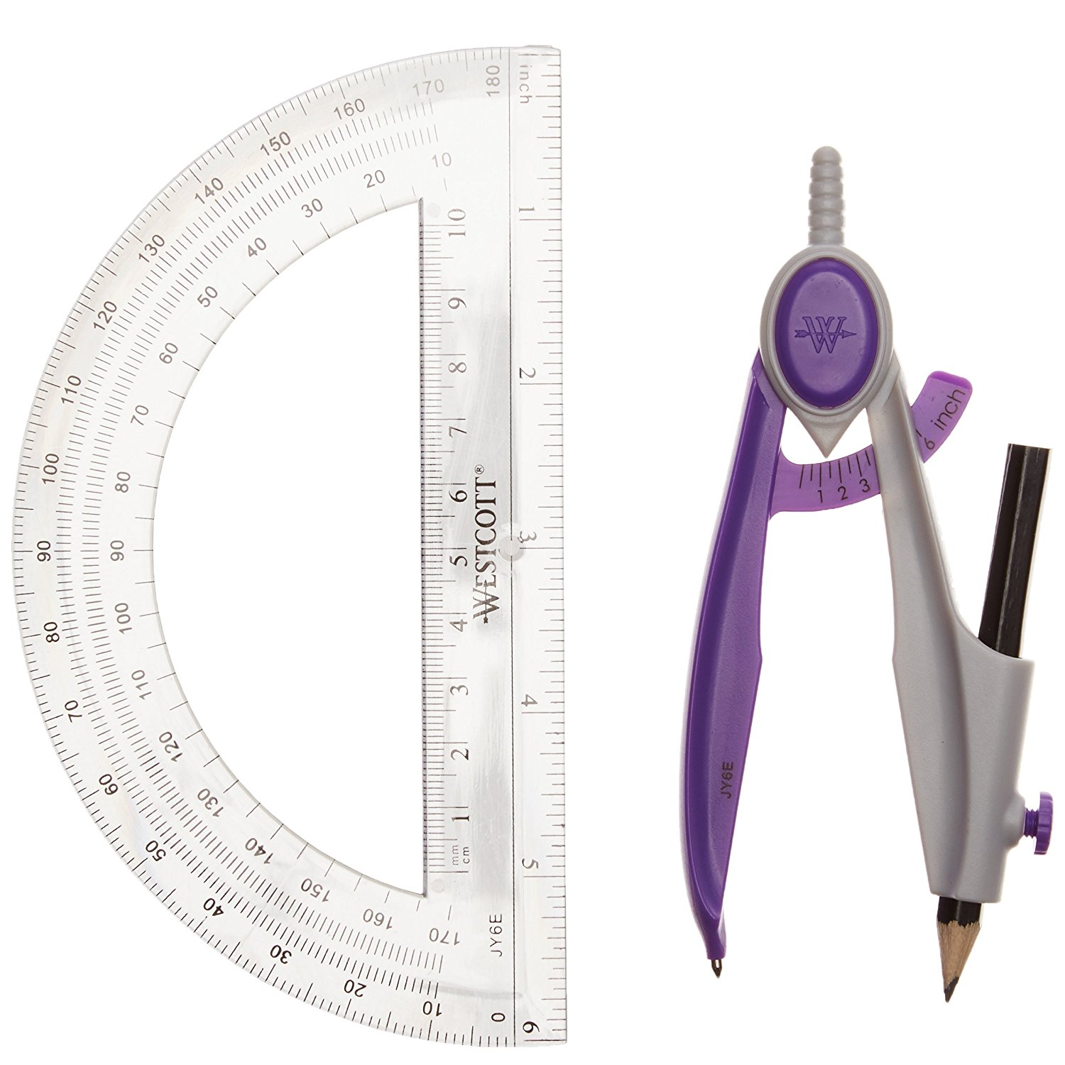 Westcott 2 Piece Compass & Protractor Set Only $1.36!
