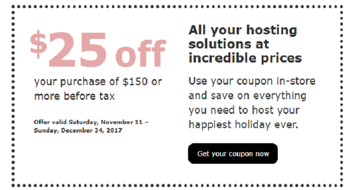 IKEA All Your Hosting Solutions Event! Save $25 Off Your $150 Purchase This Weekend!