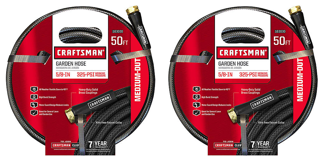 Craftsman 50 ft Medium Duty Garden Hose Only $9.99!