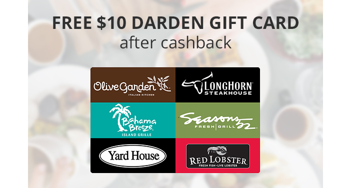 Don’t Miss this Awesome Freebie! Get a FREE $10 Darden Gift Card from TopCashBack!