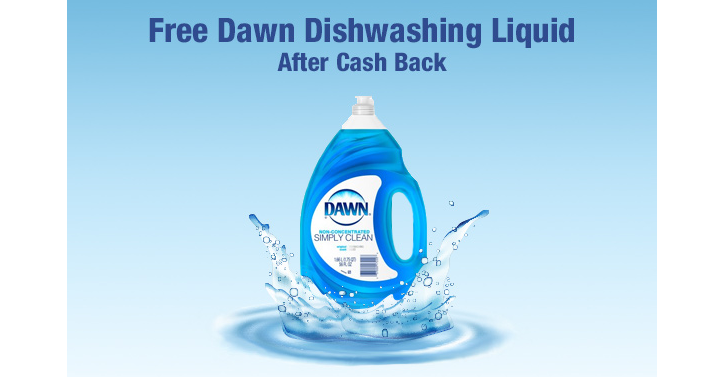 LAST DAY! FREE Dawn Dishwashing Liquid With TopCashback!