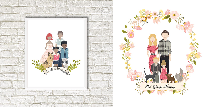 Beautiful Custom Family Portrait Only $18.99! (Great Christmas Gift Idea!)