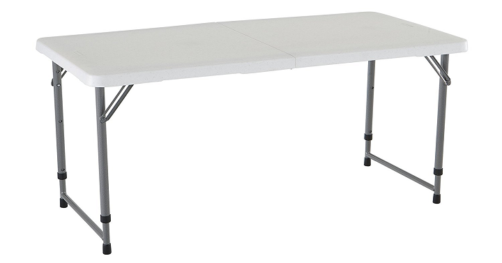 Lifetime Adjustable Folding Utility Table (48x24inch) Only $23.99!