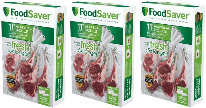 FoodSaver: 11″x16′ Vacuum Seal Rolls Only $29.40 Shipped!That’s Only $3.27 Each!