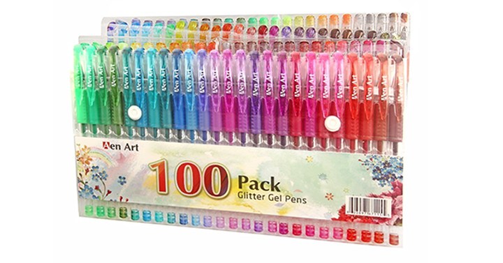 Glitter Gel Pen, Set of 100 Unique Colors – Just $15.99!