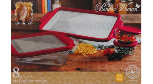 The Pioneer Woman Flea Market 8-Piece Glass Bake and Store Decorated Set Only $17.88! (Reg $29.64)