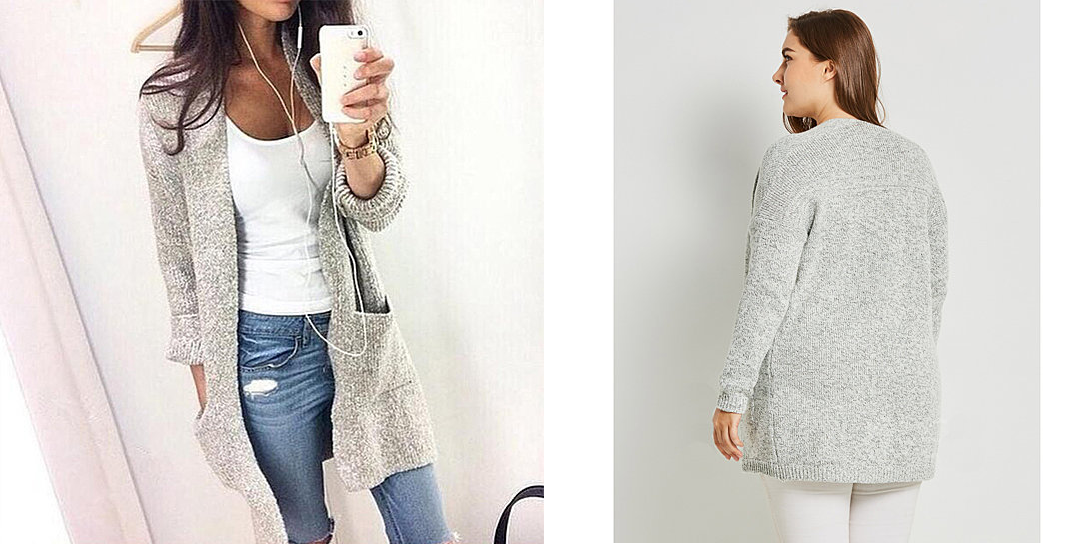 Gray Loose Knitted Cardigan Only $30.99!