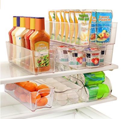 Greenco 6 Piece Refrigerator and Freezer Stackable Storage Organizer Bins with Handles – Only $29.10 Shipped!