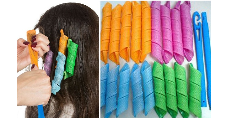 The Magic Hair Curlers 18 Set with 2 Hooks Only $6.29!