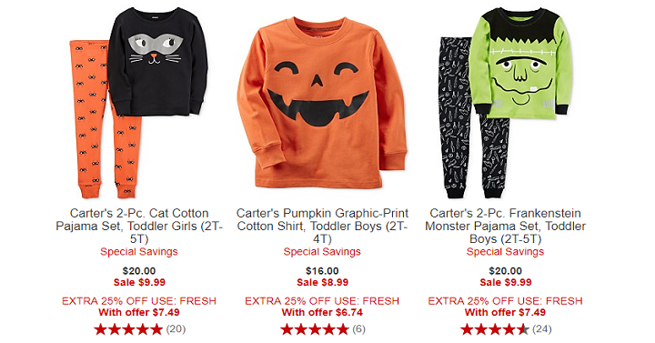 Macy’s: Halloween Pajamas 50% Off + Extra 25% Off! Prices Start at $6.74!