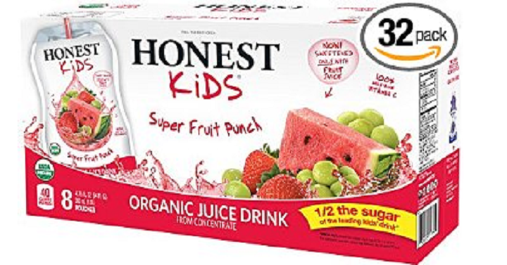 HONEST Kids Organic Juice Drink (Super Fruit Punch) 32 Pack Only $11.40 Shipped!