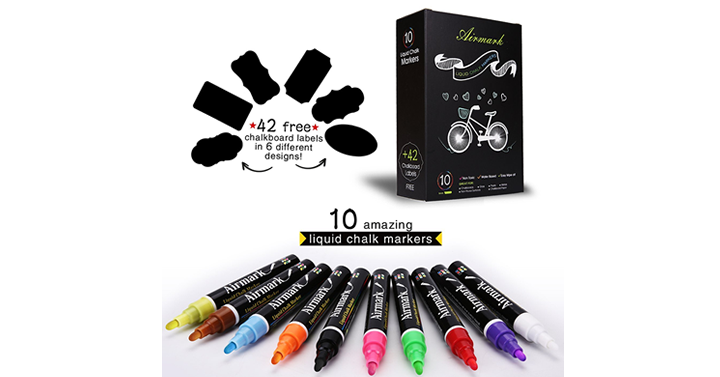10 Chalkboard Markers with 42 FREE Chalkboard Labels – Just $11.95!