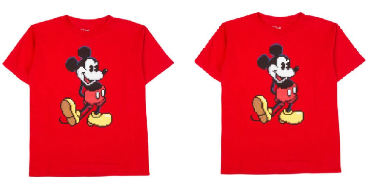 Disney Mickey Pixel Boys Graphic Tee Only $3.00!