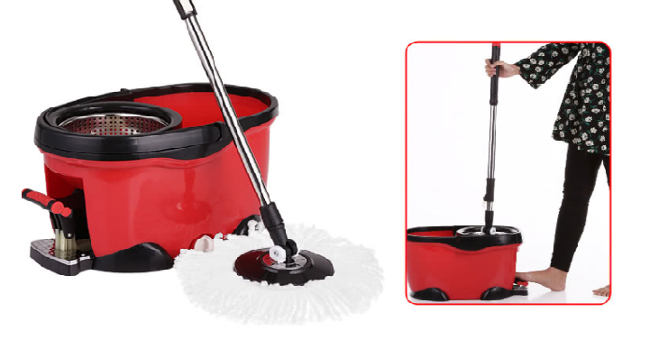 Hands-free Stainless Steel 360°Rolling Spin Mop & Bucket Only $22.99 Shipped!