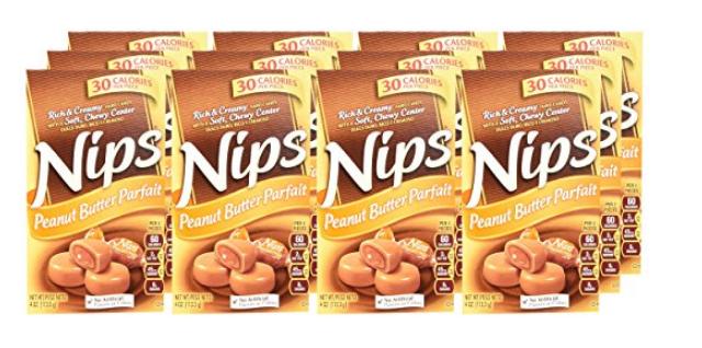 Nips Peanut Butter Parfait Candy, 4-Ounce Boxes (Pack of 12) – Only $10.25!