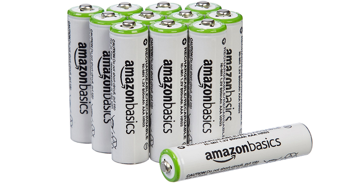 Highly Rated- Amazonbasics AAA Rechargeable Batteries (12-Pack) for only $11.99!