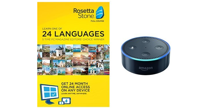 Rosetta Stone 1-user 24-month Subscription with Echo Dot – Just $179.00!