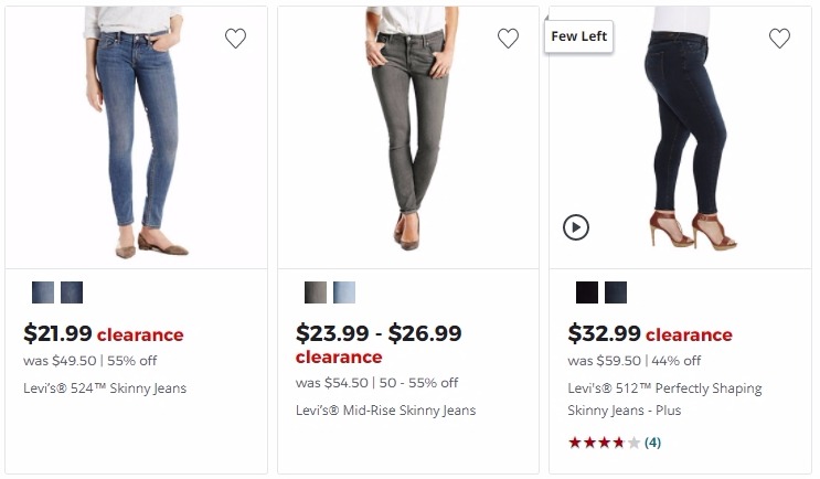 *HOT* 60% Off JCPenney Clearance = CHEAP Levis Jeans for Women!!