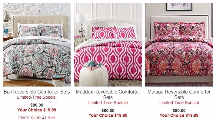 *HOT* 3-pc Reversible Comforter Sets Only $19.99!!