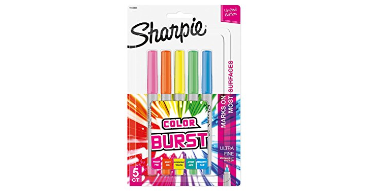Sharpie Color Burst Permanent Ultra-Fine Point Markers 5-Pack – Just $3.98!