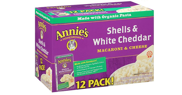 Annie’s Macaroni and Cheese, Shells & White Cheddar Mac and Cheese – Pack of 12 – Just $8.10!