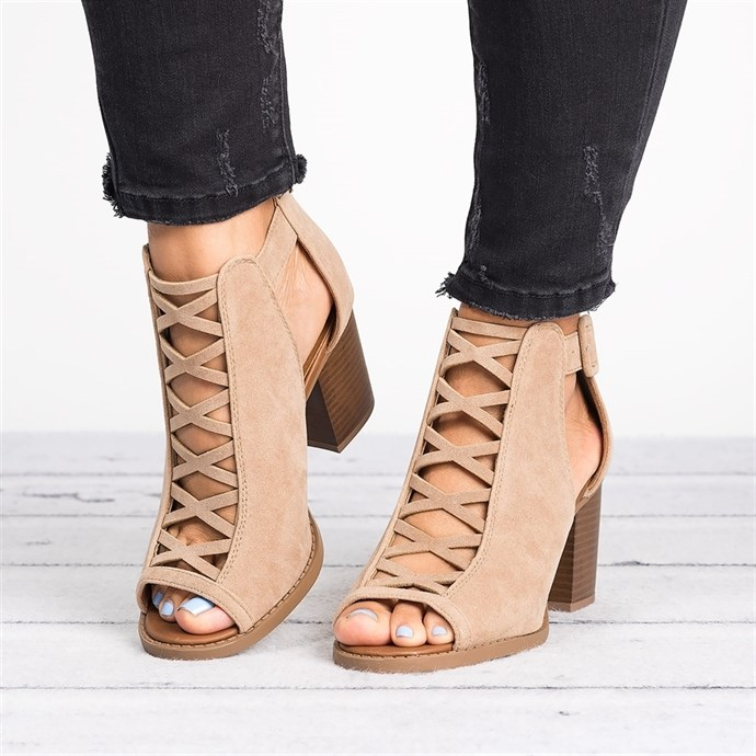 Jane: Cut Out Peep Toe Booties Only $27.99!