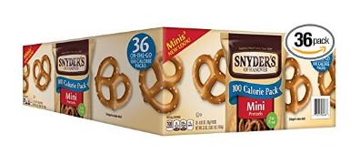 Snyder’s of Hanover 100 Calorie Mini Pretzels, 0.92 oz (Pack of 36) – Only $8.99!