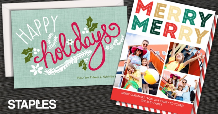 HOT! Living Social= Take 20% off Sitewide! Staples Customized Holiday Cards (25) Only $8.00! (Reg. $24.99)