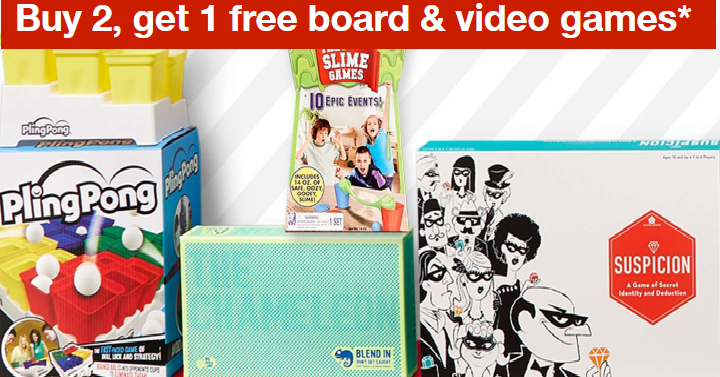 HOT! Target: Buy 2, Get 1 FREE Board Games & Video Games!
