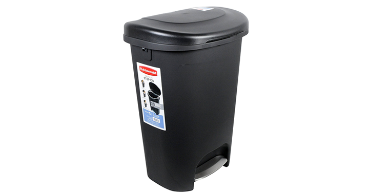 Rubbermaid Step-On Wastebasket Trash Can, 13-Gallon, Metal-Accent Black – Just $19.97!