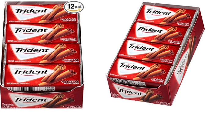 Trident Sugar Free Gum, Cinnamon, 18 Count (Pack of 12) Only $5.21 Shipped! That’s Only $0.43 Per Pack!