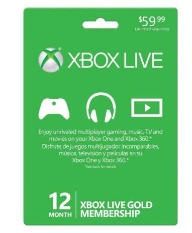 Xbox Live 12 Month Gold Membership – Only $42.99 Shipped!