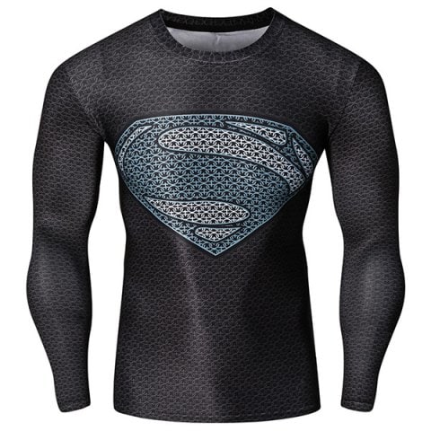 3D Superman Pattern Skinny Quick-Dry Long Sleeves Men’s T-Shirt Only $6.99 Shipped!