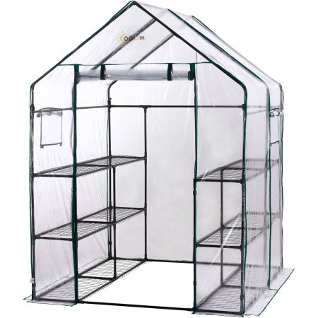 Ogrow Deluxe Mini Walk-in-6 Tier 12 Shelf Portable Greenhouse Only $79.79 Shipped!