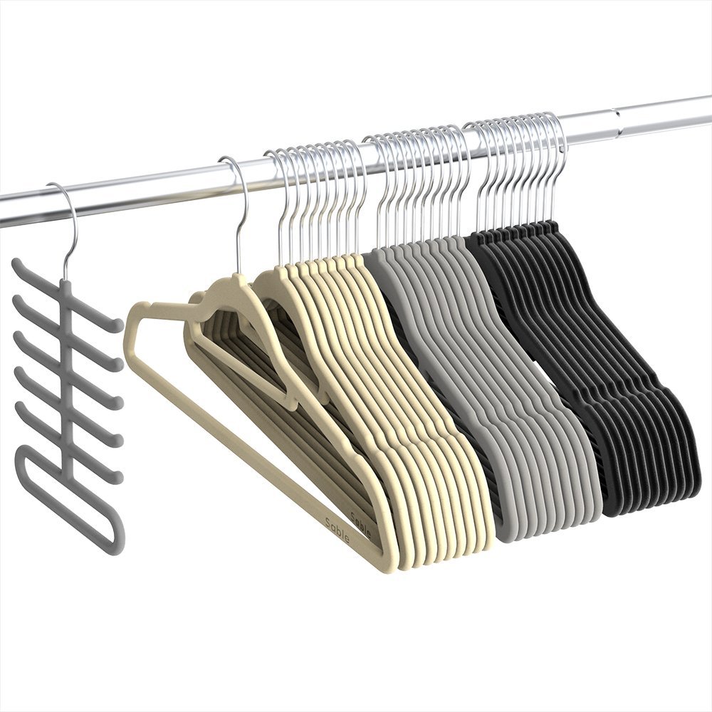 Amazon: 30 Pack Velvet Clothes Hangers with Tie Organizer Only $11.99!