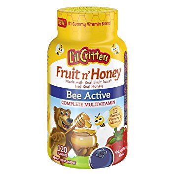 L’il Critters Fruit N’ Honey Bee Active Complete Multivitamin (120 Count) Only $6.99 Shipped!