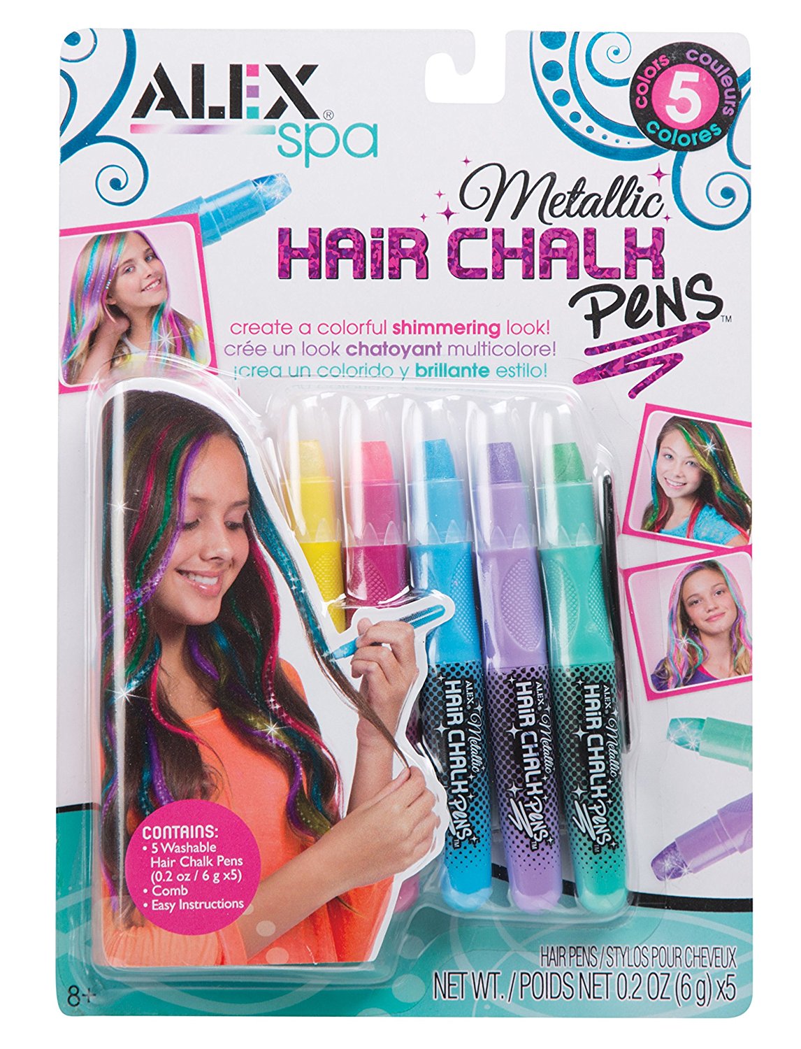 ALEX Toys Spa 5 Metallic Hair Chalk Pens Only $5.99! (Reg $10.99)