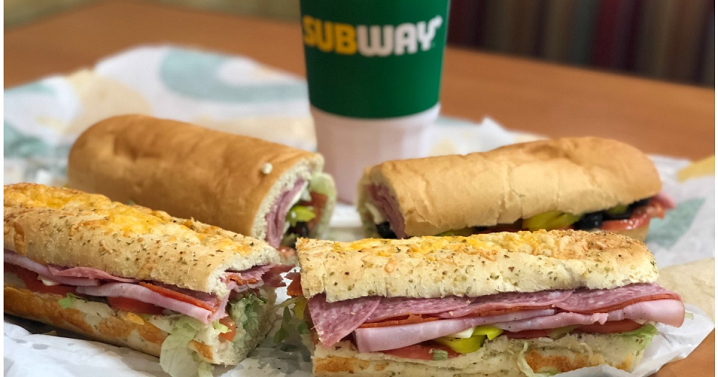 Get A FREE Sub With The Purchase of Any Sub & A Drink At Subway!