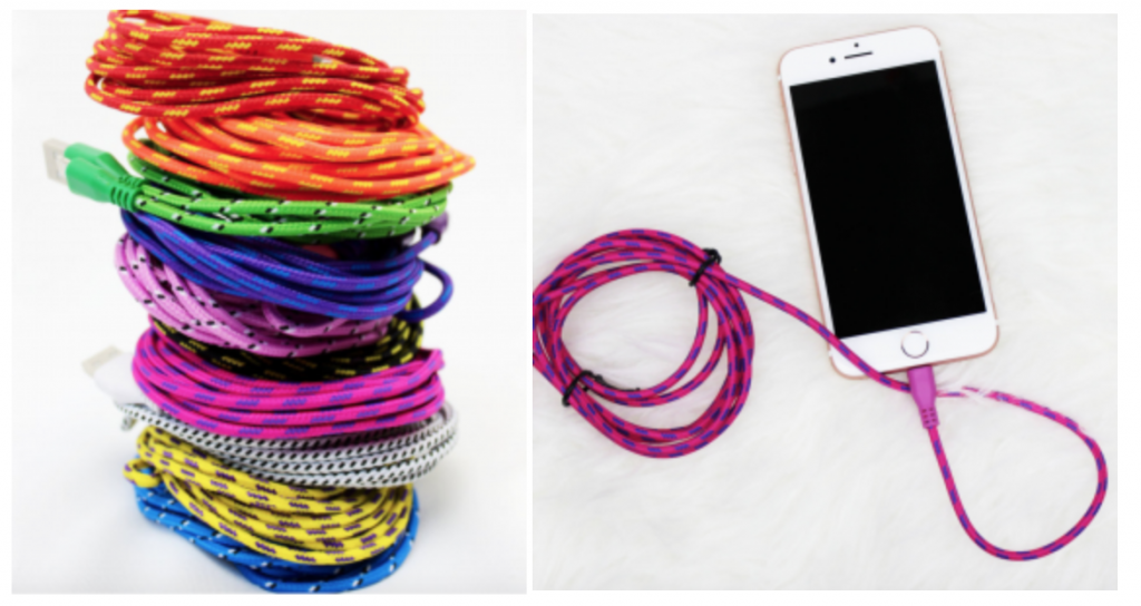 10-Foot iPhone Lightning Rope Cable Just $2.99! Perfect Stocking Stuffer!