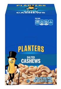 Planters Salted Cashews 1.5oz Single Serve Bags 18-Count Just $10.92 Shipped!