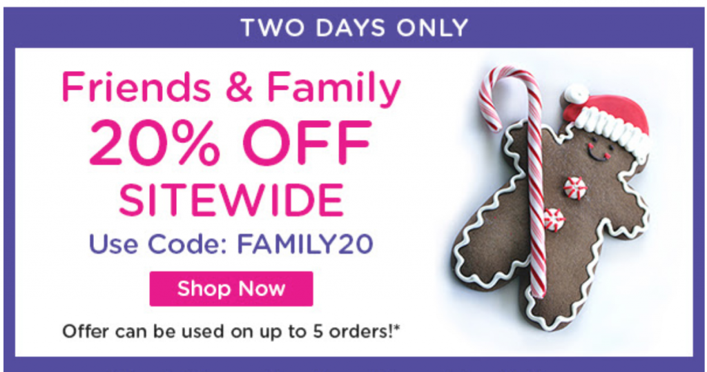 Living Social Friends & Family Sale! 20% Off Sitewide Through November 15th!