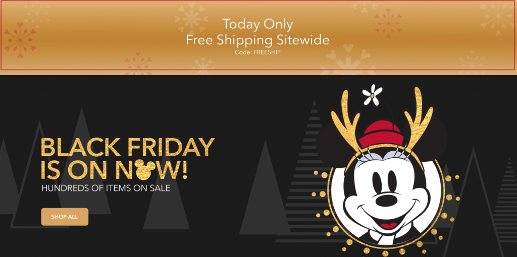 Free Shipping Today Only At Shop Disney! Plus, Black Friday Deals!
